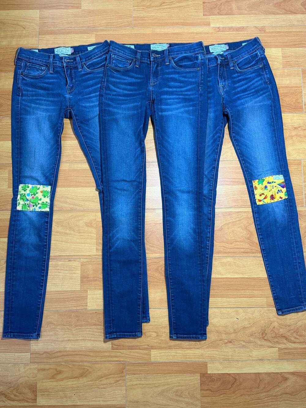 Lucky Brand Brook Skinny Jeans with Hand-Sewn Patterned Patches
